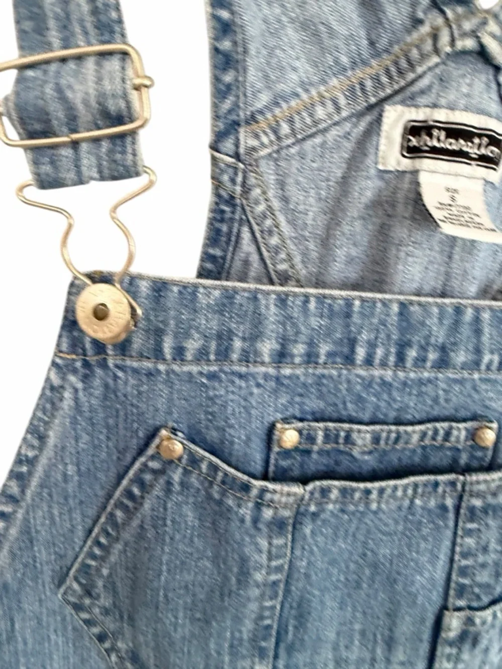 Vintage 90s XHILARATION Straight Leg Bib Overalls Light Wash WOMEN'S Small Y2K